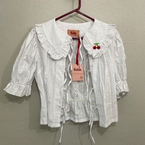 Fufa white tie top